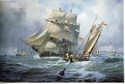 unknow artist Seascape, boats, ships and warships.101 Sweden oil painting artist